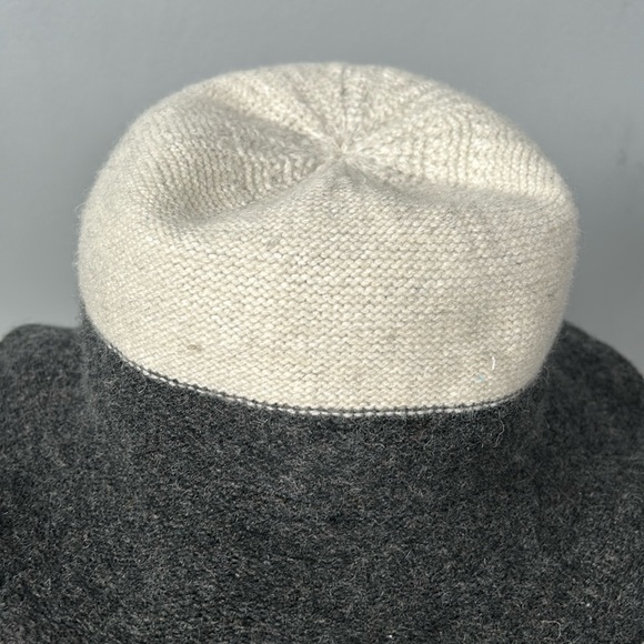 Zara Gray Cream Wool Blend Hat - gently used - Picture 8 of 11